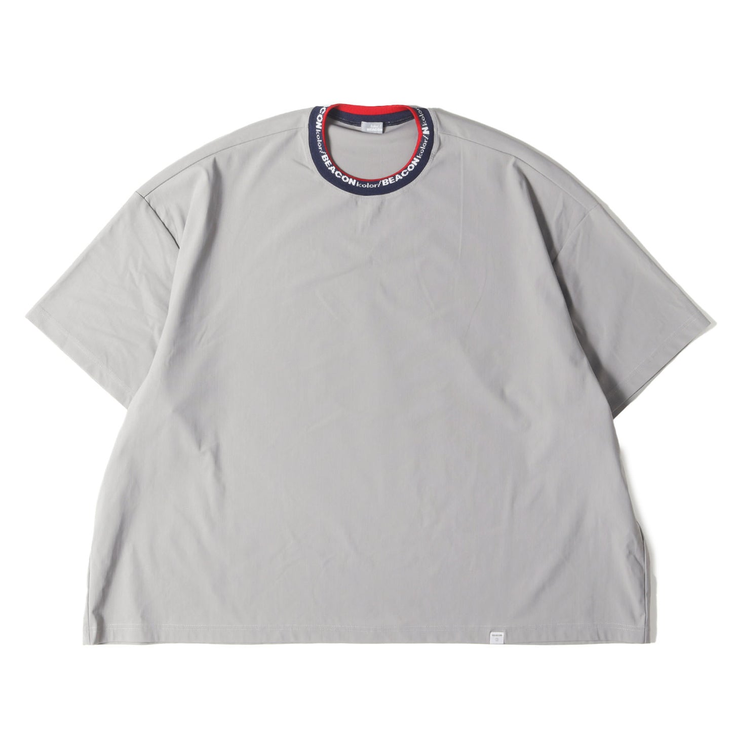 22SS ロゴ ジャガード ネック ストレッチ ナイロン Tシャツ (ロゴ衿リブ S/S TEE 22SBM-T10238) / BEACON