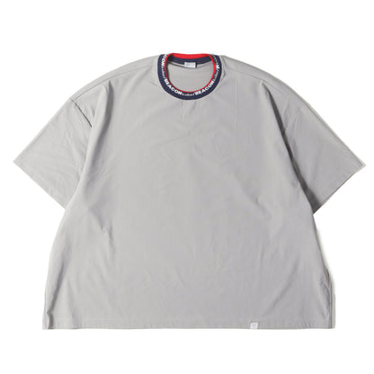 22SS ロゴ ジャガード ネック ストレッチ ナイロン Tシャツ (ロゴ衿リブ S/S TEE 22SBM-T10238) / BEACON