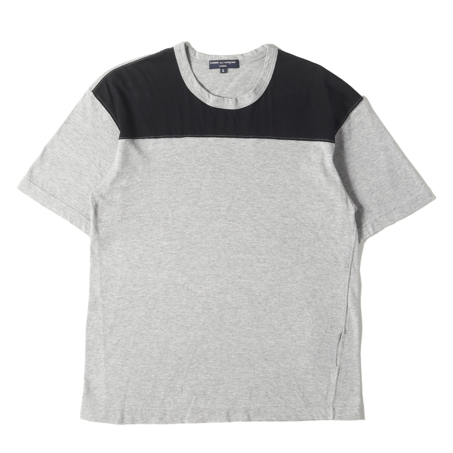 パネル 切替 バインダーネック Tシャツ (HA-T044) / AD2007