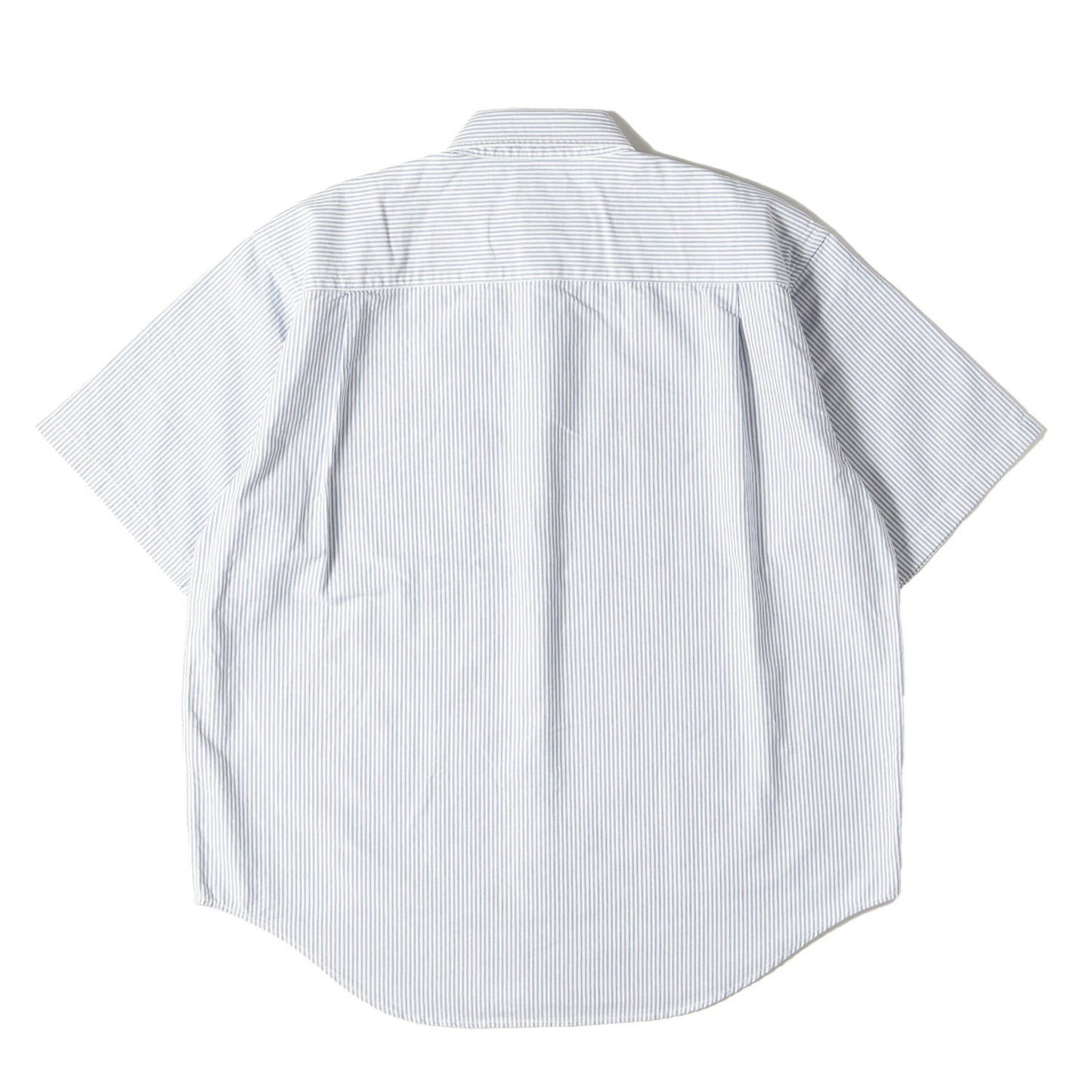 25SS ストライプ ワイドフィット 5分袖 ボタンダウン シャツ (11-01-0575-301) / JAPANESE FABRIC BEAMS PLUS