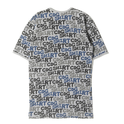 90s CDG SHIRT 総柄 ロゴ ストレッチ Tシャツ
