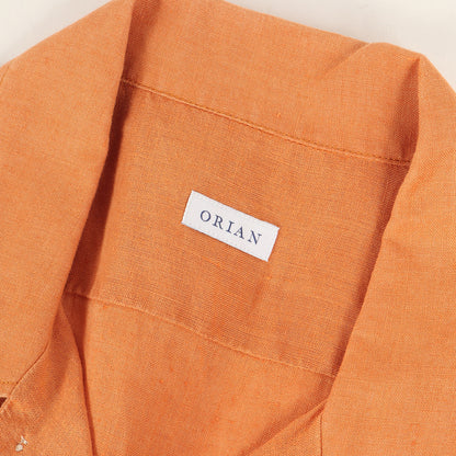 オープンカラー リネン 半袖 シャツ (OR-04-074-231) / MADE IN ITALY