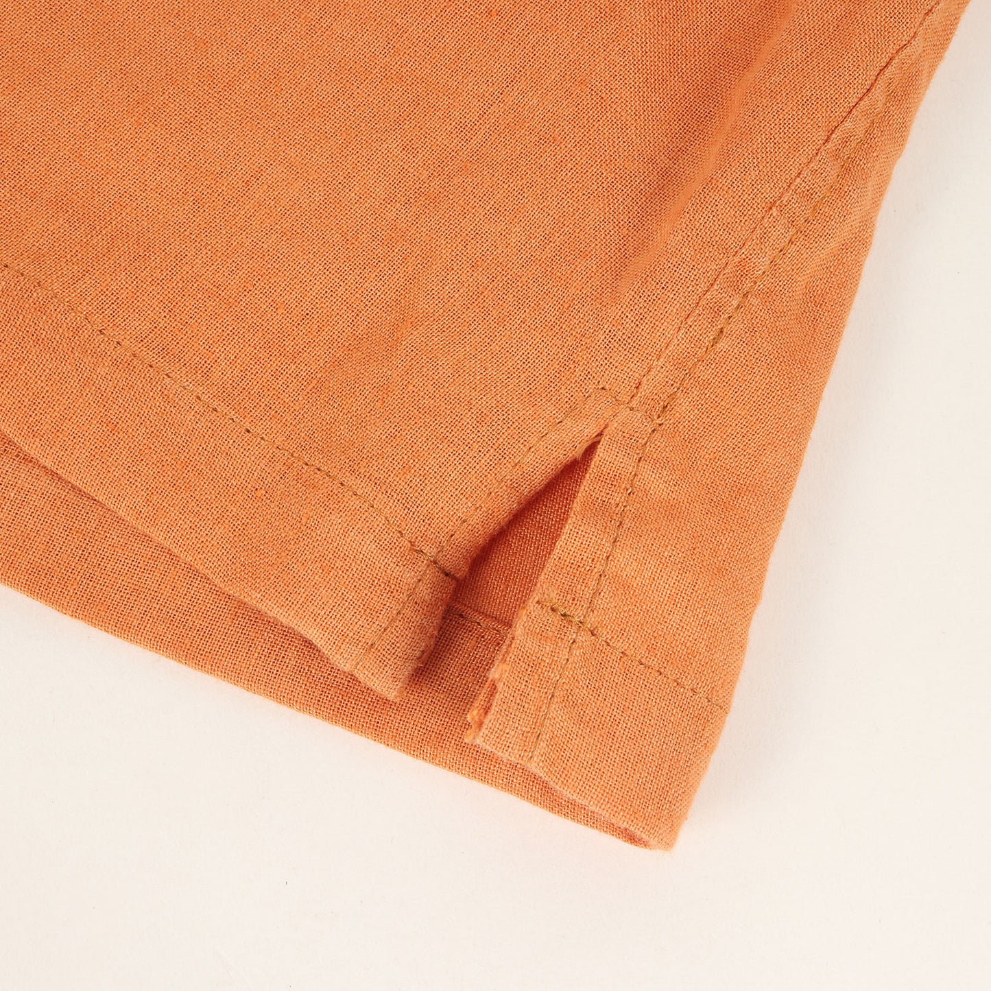 オープンカラー リネン 半袖 シャツ (OR-04-074-231) / MADE IN ITALY