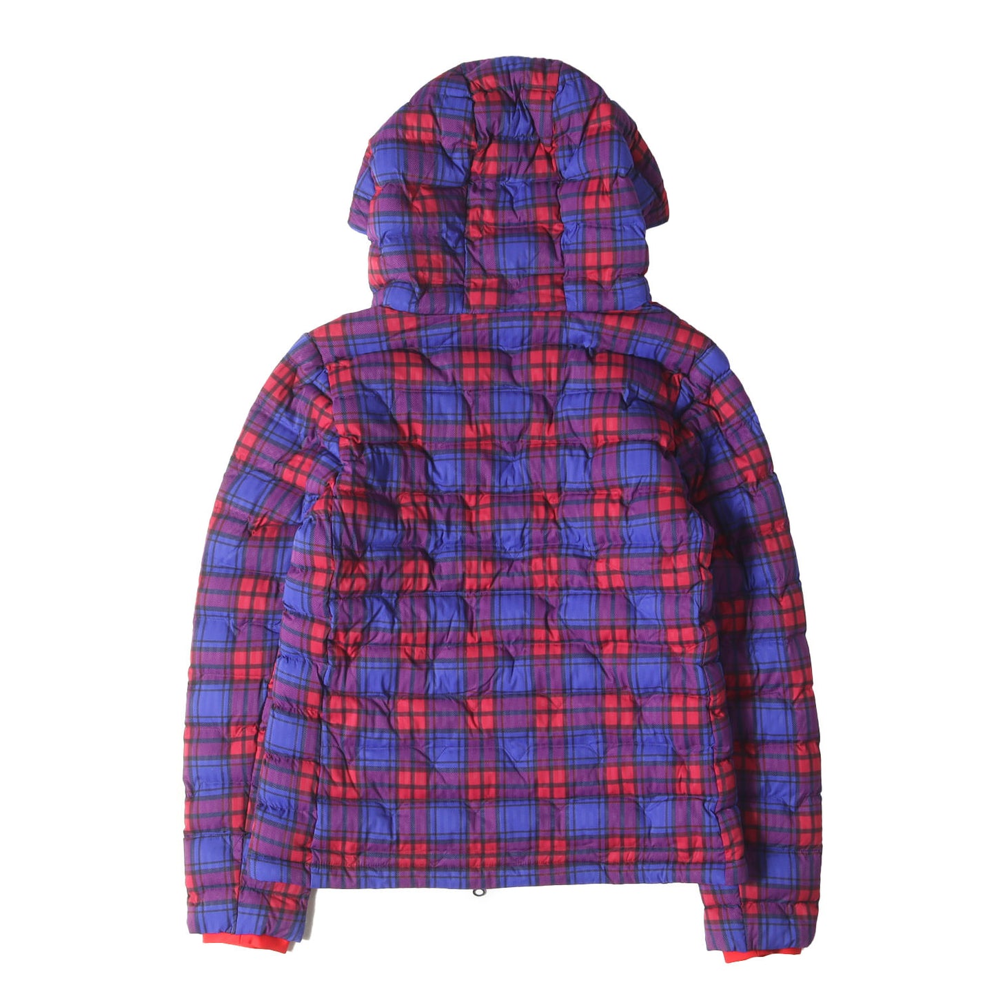 24SS ワンポイントロゴ タータンチェック フーデッド ストレッチ パテッド ブルゾン (055-4120008)