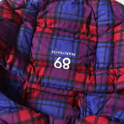 24SS ワンポイントロゴ タータンチェック フーデッド ストレッチ パテッド ブルゾン (055-4120008)