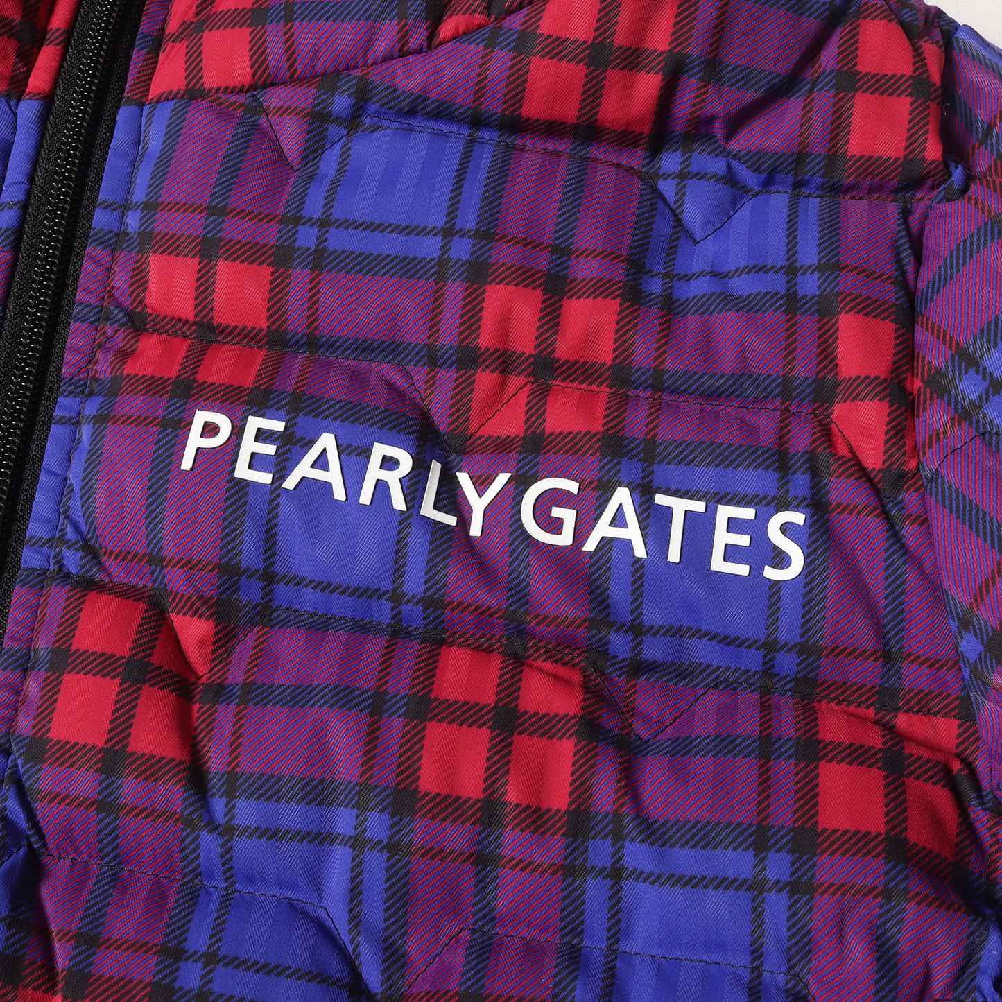 24SS ワンポイントロゴ タータンチェック フーデッド ストレッチ パテッド ブルゾン (055-4120008)