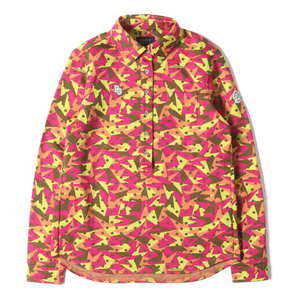 ジオメトリック ジャガード ジャージー 長袖 ポロシャツ