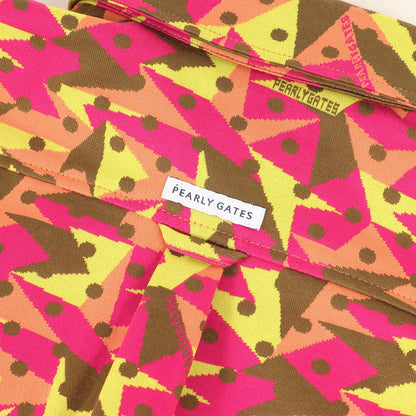 ジオメトリック ジャガード ジャージー 長袖 ポロシャツ