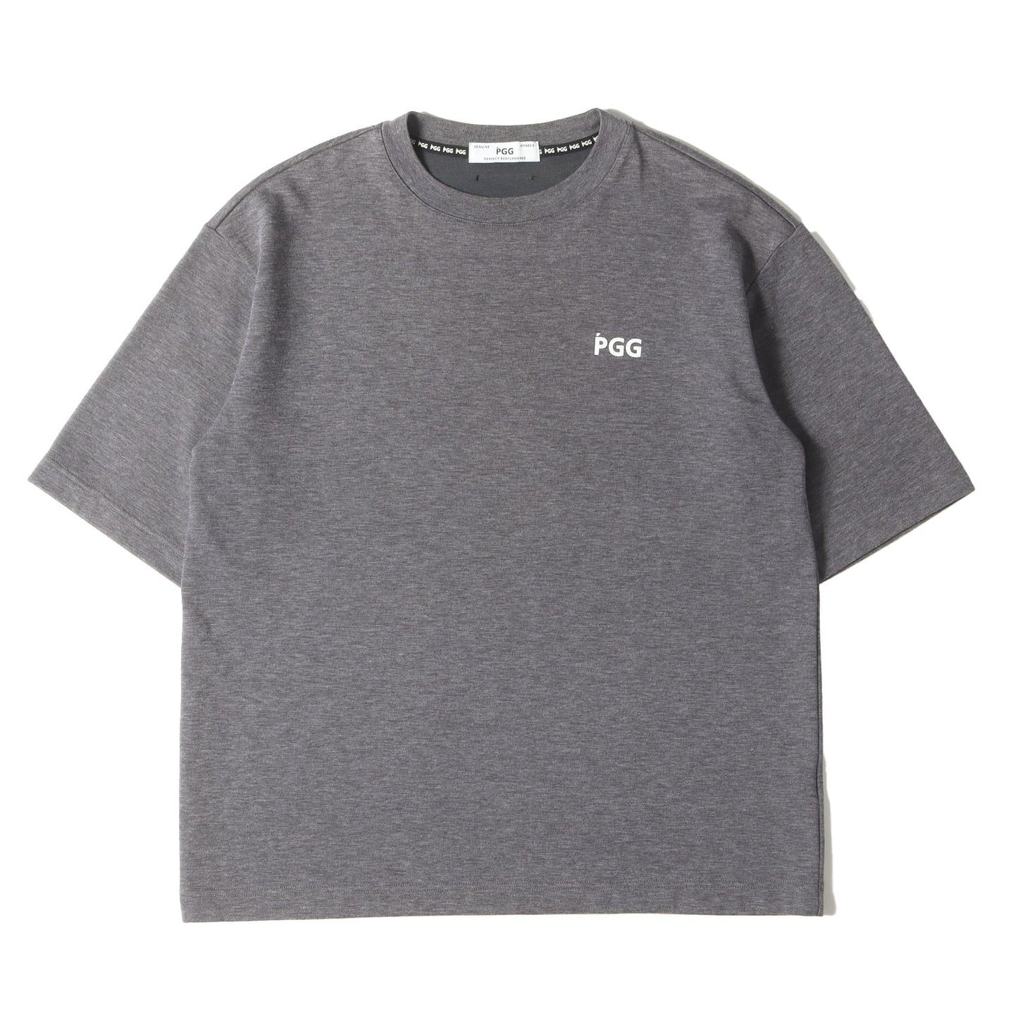 ワンポイント ロゴ ハーフ スリーブ メランジ Tシャツ (268-2906303) / 非売品 MADE IN JAPAN