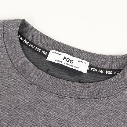 ワンポイント ロゴ ハーフ スリーブ メランジ Tシャツ (268-2906303) / 非売品 MADE IN JAPAN