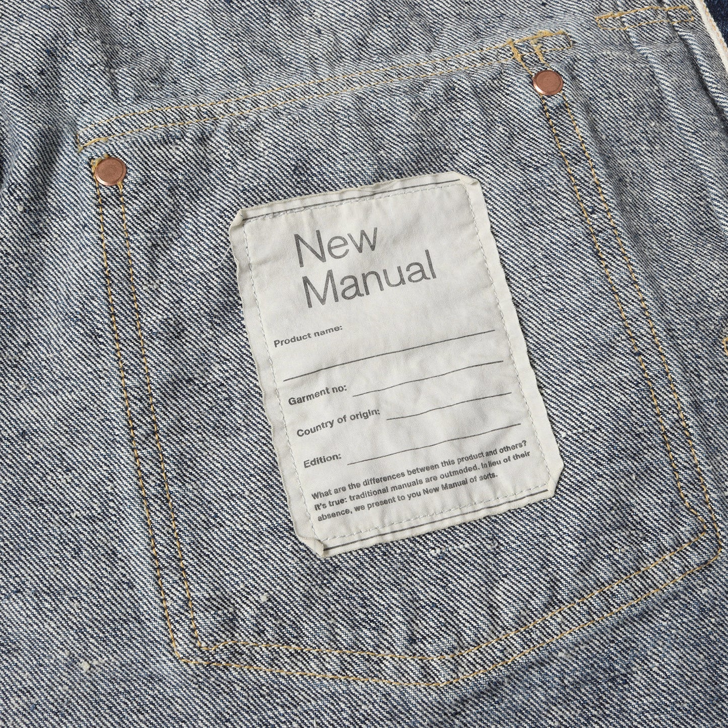 24AW × New Manual ヴィンテージ加工 デニム トラッカー ジャケット (W-NAME JACKET WN-J924)