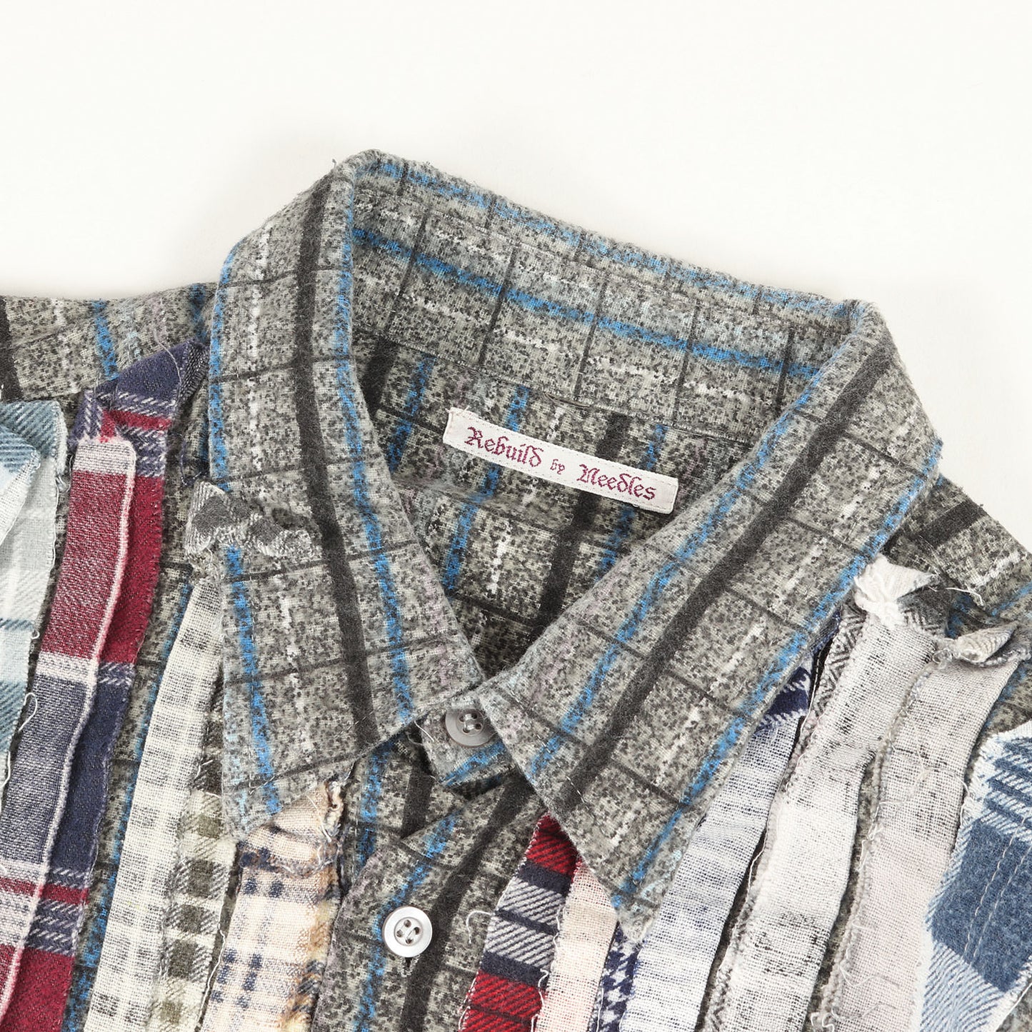 ヴィンテージ リメイク フランネル シャツ (Flannel Ribbon Wide Shirt OT299) / Rebuild by needles