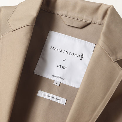 × HYKE ゴム引き 3B チェスター コート (4Z/5D) / MADE IN SCOTLAND