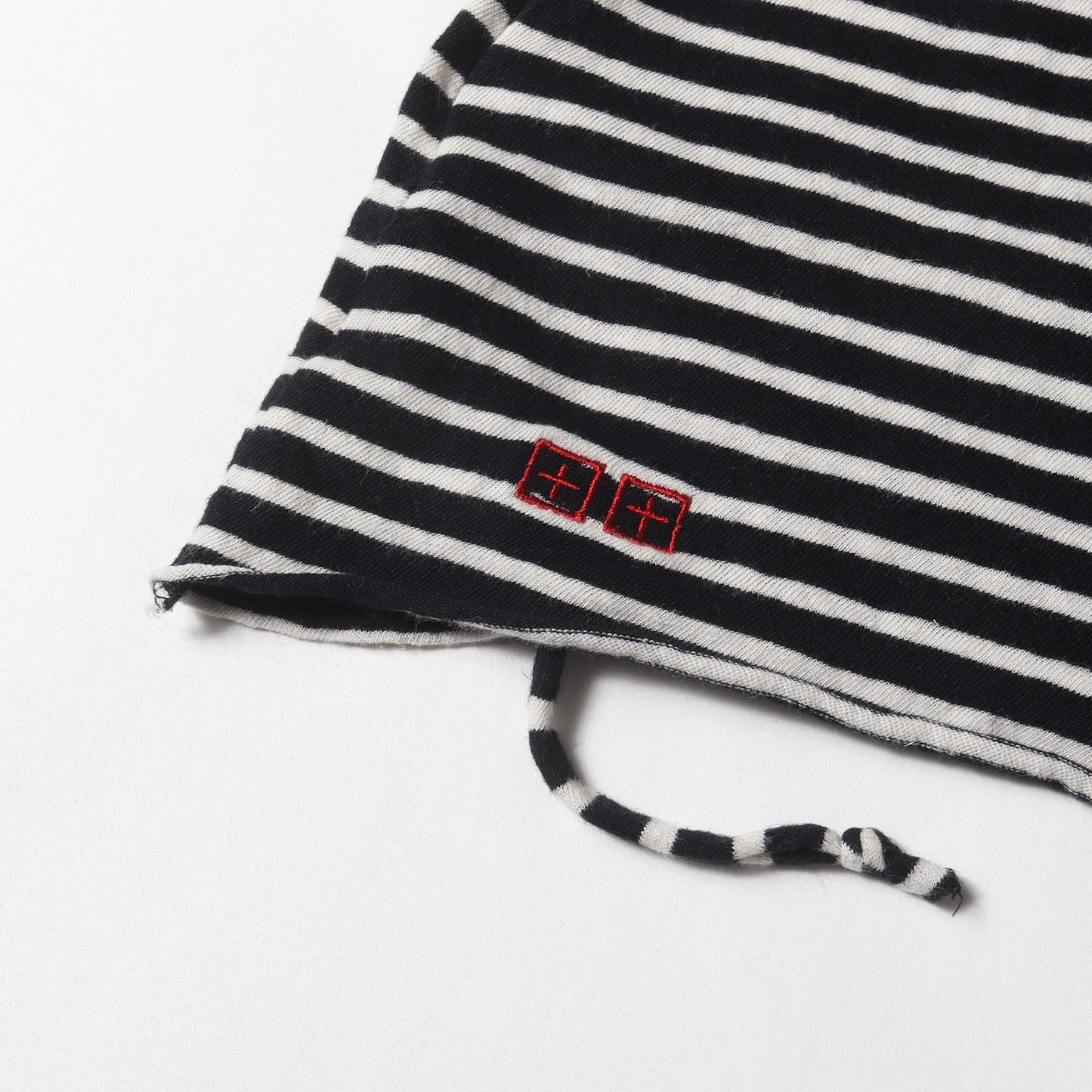 クラッシュ加工 ボーダー リネンコットン Tシャツ