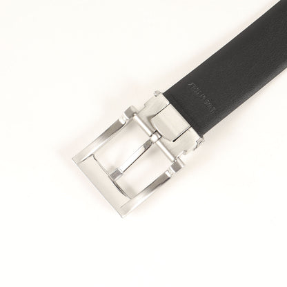 スクエアバックル フォーマル レザー ベルト / MADE IN ITALY
