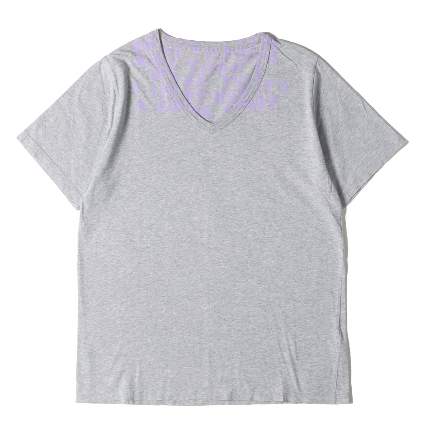 20SS メッセージ ロゴ バインダー Vネック Tシャツ (AidsT S30GJ0007 S20299)