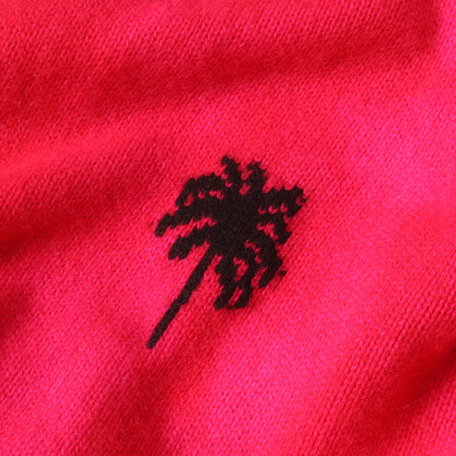 パームツリー ジャガード ショールカラー カシミヤ ニット カーディガン (ITALY SMOKING JACKET PALM TREE)