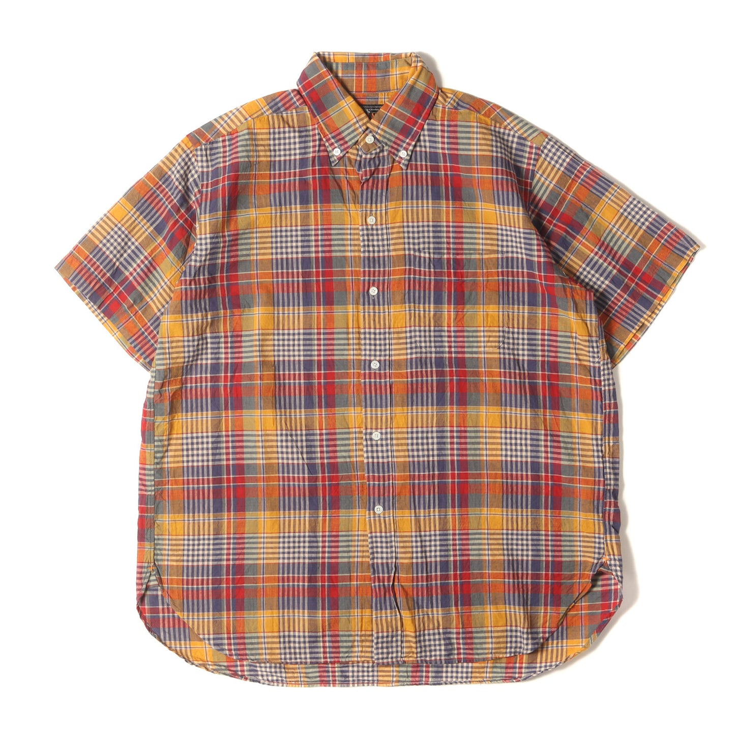 25SS マドラスチェック ボタンダウン 半袖 シャツ (B.D. Classic-fit Madras 38-01-0162-139) / MADE IN JAPAN BEAMS PLUS