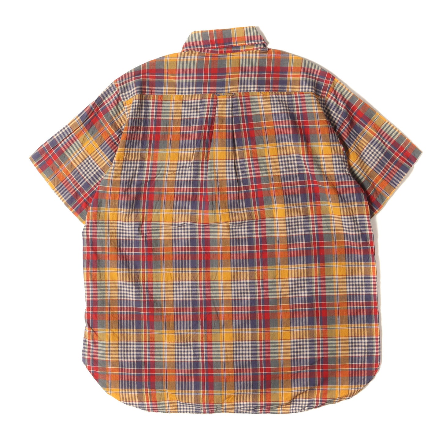 25SS マドラスチェック ボタンダウン 半袖 シャツ (B.D. Classic-fit Madras 38-01-0162-139) / MADE IN JAPAN BEAMS PLUS