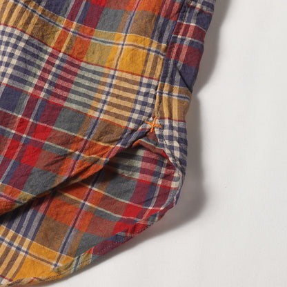 25SS マドラスチェック ボタンダウン 半袖 シャツ (B.D. Classic-fit Madras 38-01-0162-139) / MADE IN JAPAN BEAMS PLUS