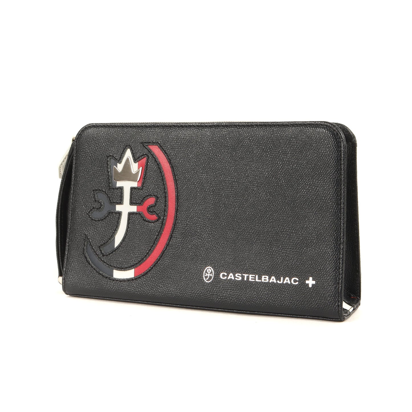 トリコロール アイコン レザー クラッチバッグ (032211)