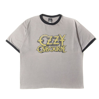 00s OZZY OZBOURNE ロゴ リンガーネック トリム Tシャツ / Winterland MADE IN USA