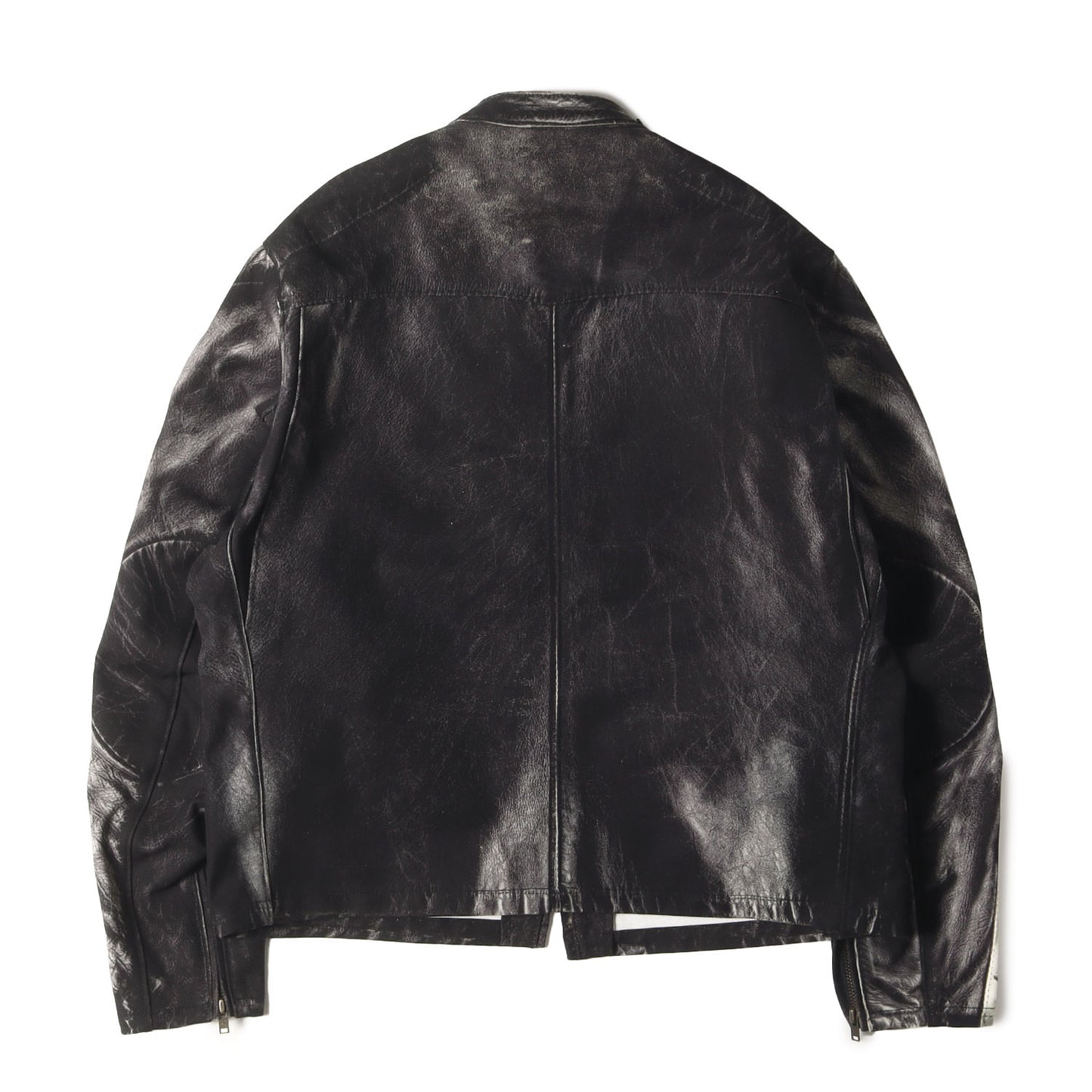 × BATES × BerBerJin ヴィンテージ 転写プリント キャンバス シングル ライダース ジャケット (WK-J922)