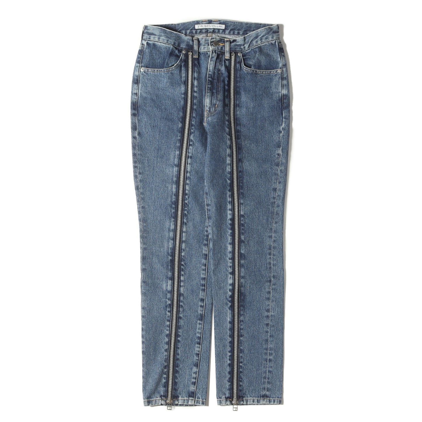 ジップ デザイン デニムパンツ (WASHED DENIM ZIPPED PANTS 2A026-0319-59)