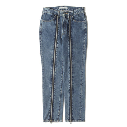 ジップ デザイン デニムパンツ (WASHED DENIM ZIPPED PANTS 2A026-0319-59)