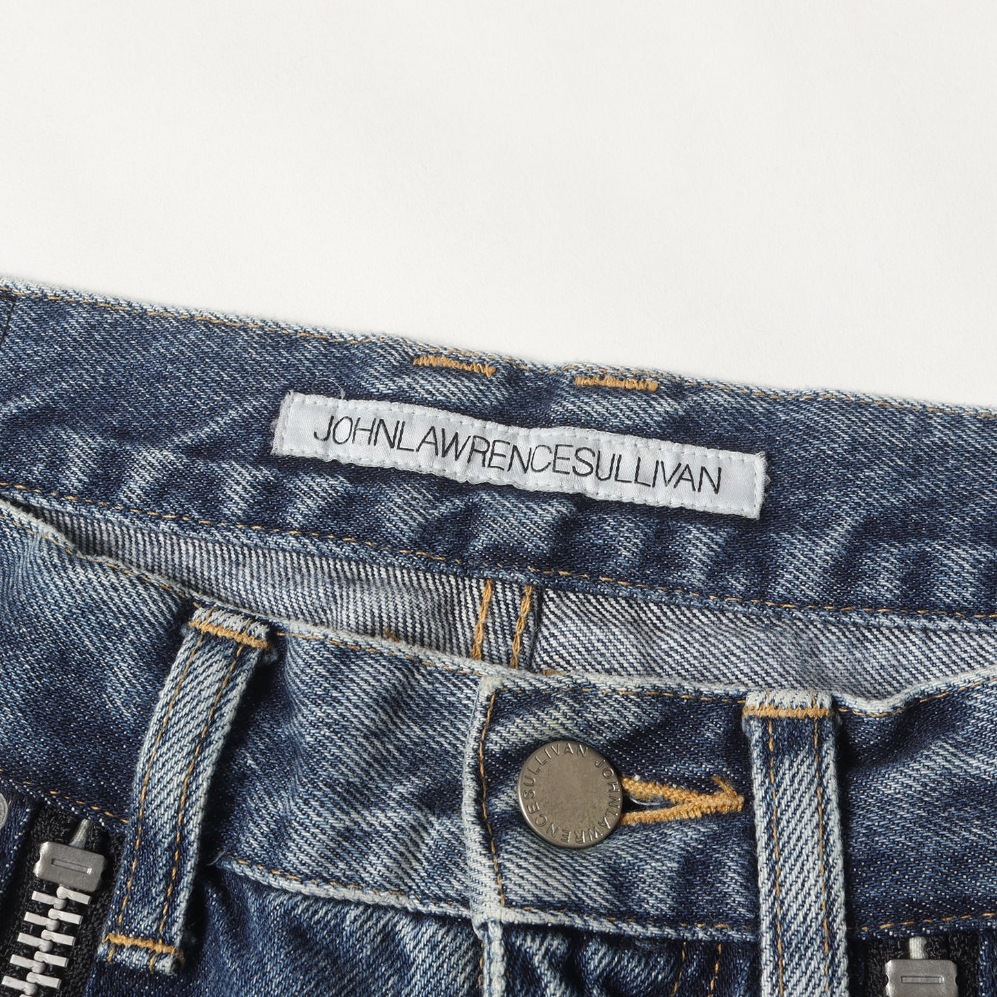 ジップ デザイン デニムパンツ (WASHED DENIM ZIPPED PANTS 2A026-0319-59)