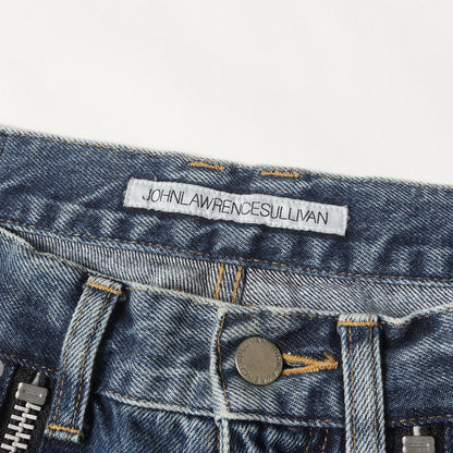 ジップ デザイン デニムパンツ (WASHED DENIM ZIPPED PANTS 2A026-0319-59)