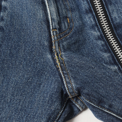 ジップ デザイン デニムパンツ (WASHED DENIM ZIPPED PANTS 2A026-0319-59)