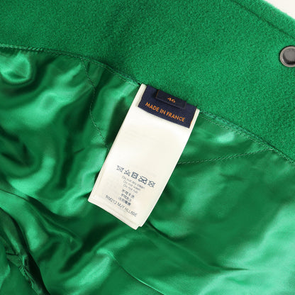 21AW レザースリーブ ロゴ ワッペン 刺繍 メルトン バーシティ ジャケット (RM212 MJY HLL69E)