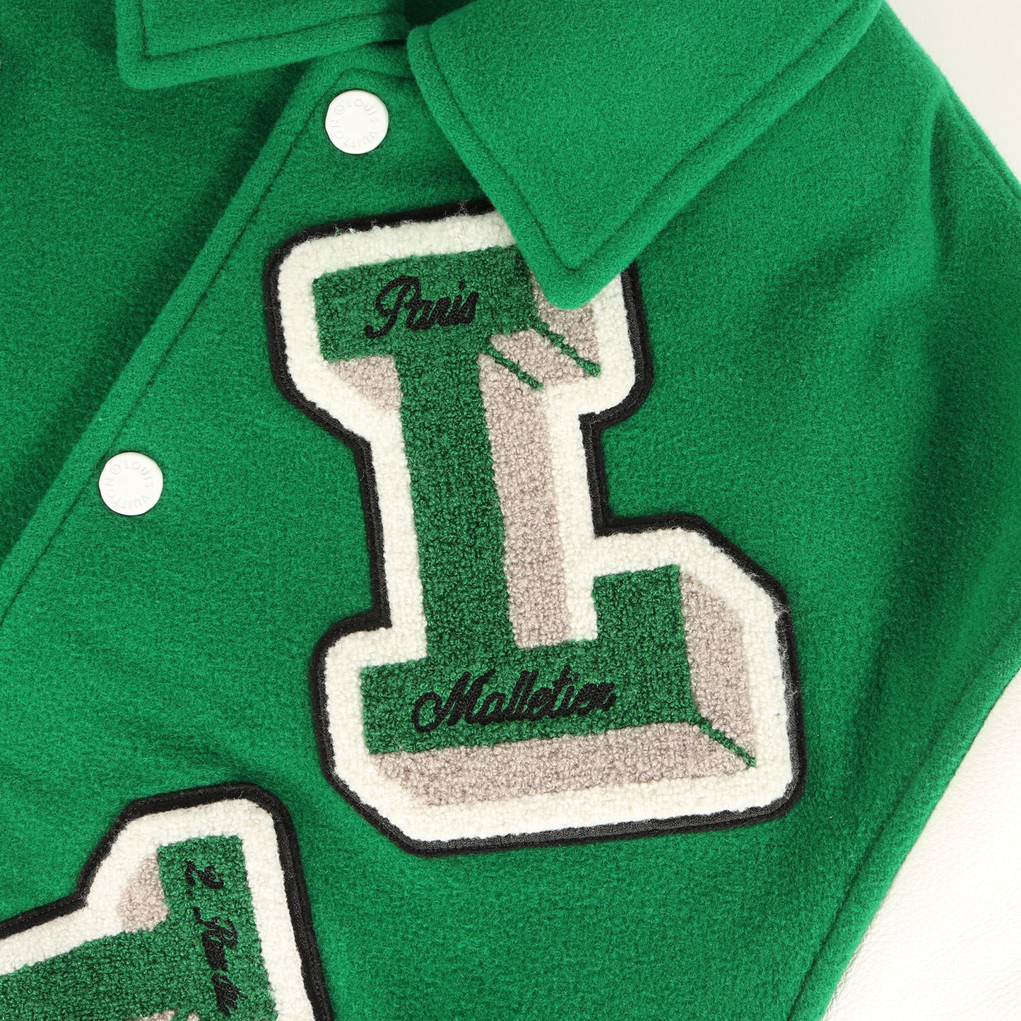 21AW レザースリーブ ロゴ ワッペン 刺繍 メルトン バーシティ ジャケット (RM212 MJY HLL69E)