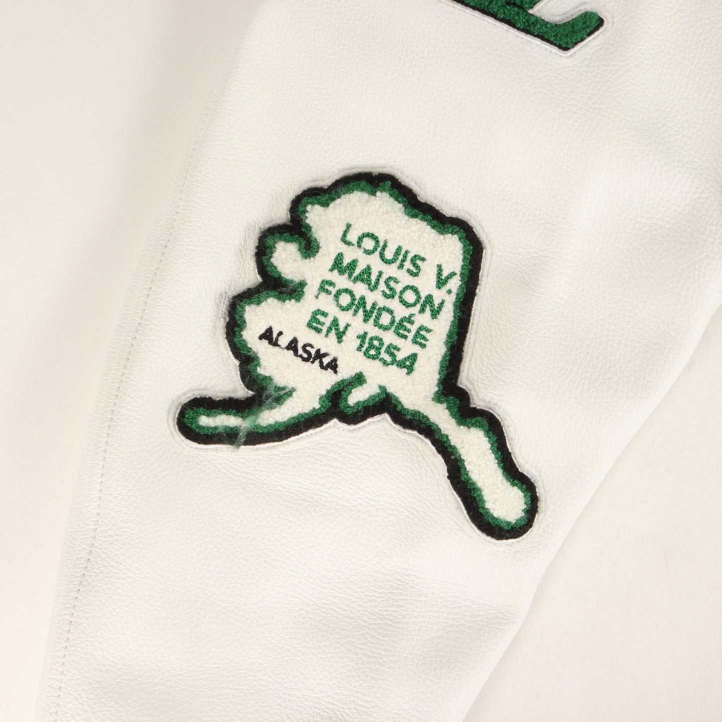 21AW レザースリーブ ロゴ ワッペン 刺繍 メルトン バーシティ ジャケット (RM212 MJY HLL69E)