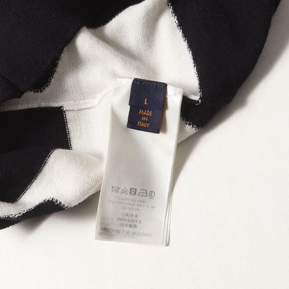 23SS LV アブストラクト ハウンドトゥース クルーネック ニット (1AAU2Y RM231M T26 HON34W)