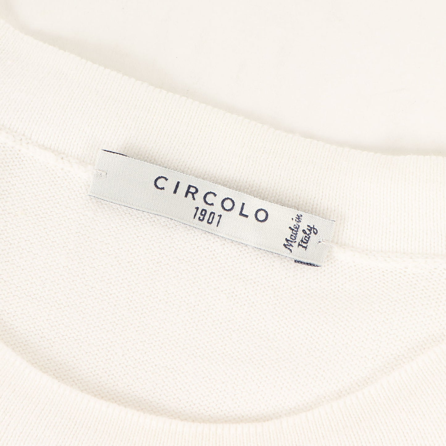 パネルボーダー コットンニット Tシャツ (CN 3124) / MADE IN ITALY