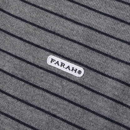 24AW ボーダー ハイゲージ ウール ニット ロングスリーブ ポロシャツ (High Gauge Striped Polo Shirt FR0403-MN003)