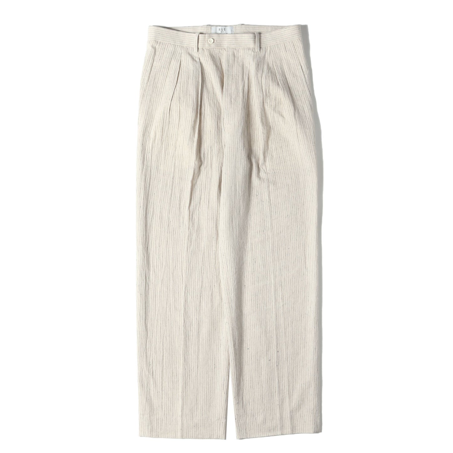 24SS RUE DE SEINE ストライプ ツータック リネンコットン パンツ (フレンチ 2タック スラックス 24-030-300-9000-1-0)