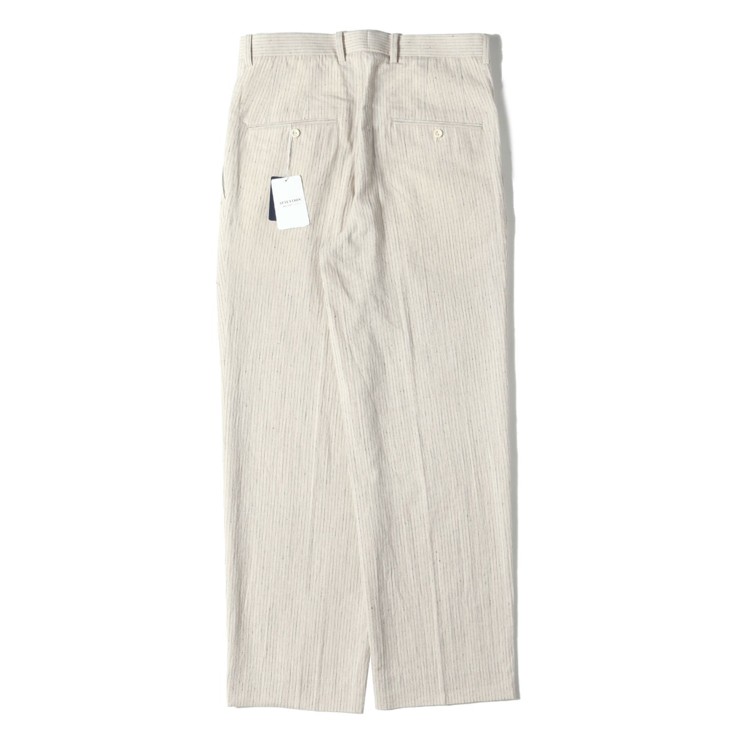 24SS RUE DE SEINE ストライプ ツータック リネンコットン パンツ (フレンチ 2タック スラックス 24-030-300-9000-1-0)