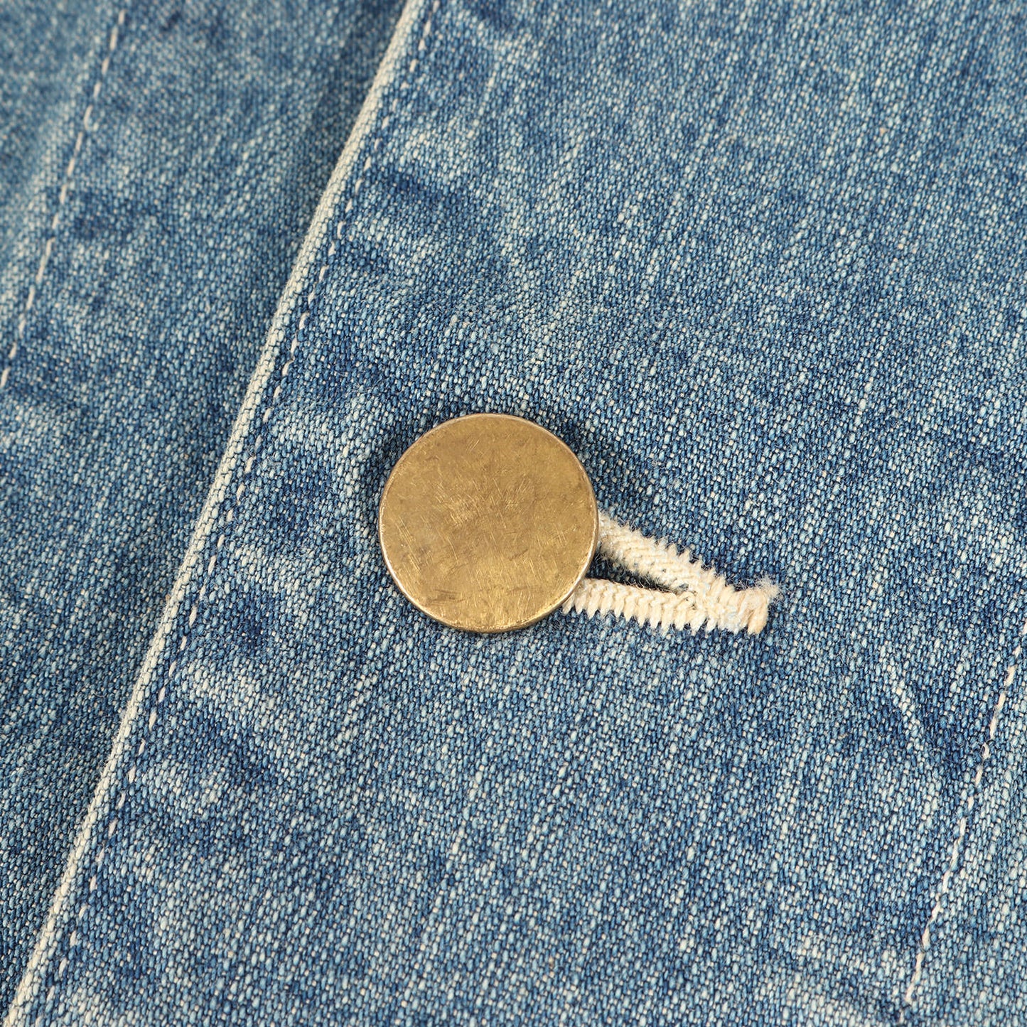 24AW ヴィンテージ加工 ライトオンスデニム カバーオール ジャケット (ORGANIC COTTON 10oz DENIM COVERALL M24C03BL01C)