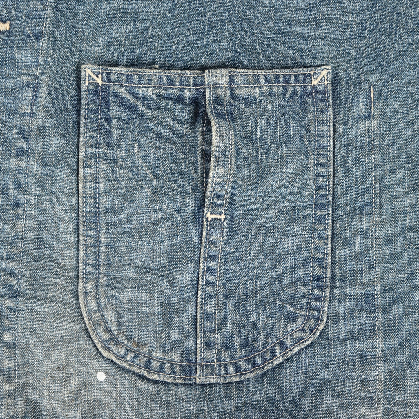 24AW ヴィンテージ加工 ライトオンスデニム カバーオール ジャケット (ORGANIC COTTON 10oz DENIM COVERALL M24C03BL01C)