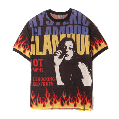 FIRE PATTERN ジャガード プルオーバー 半袖 ニット (01201NS11)