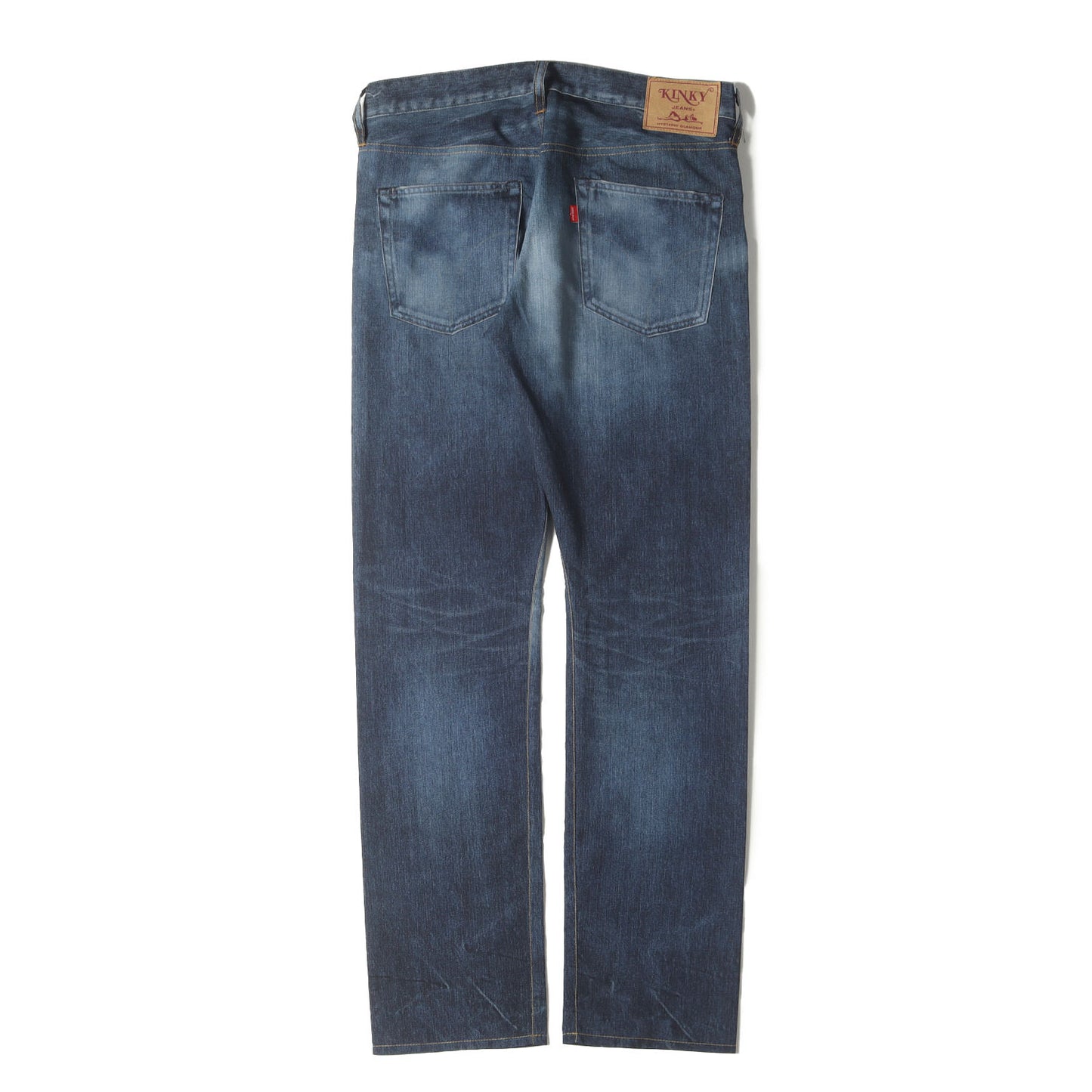 転写 プリント アートメイク スリム ストレート パンツ (ARTMAKE FAKE JEANS 02222AP02)