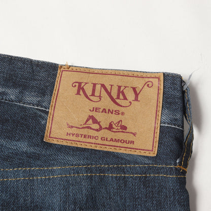 転写 プリント アートメイク スリム ストレート パンツ (ARTMAKE FAKE JEANS 02222AP02)