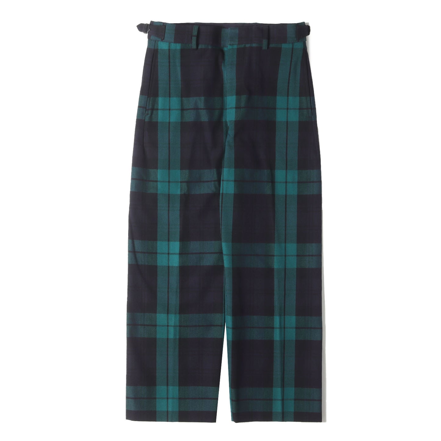 23AW ブラックウォッチチェック ウール スラックス パンツ (Scottish Sideseemless Trousers KS23FPT03)