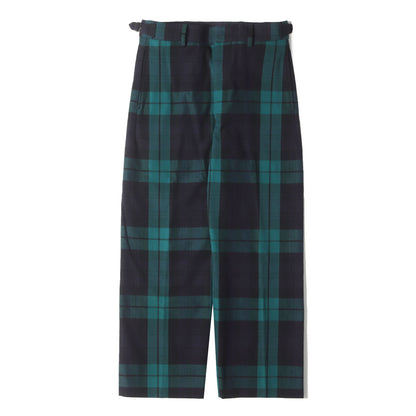 23AW ブラックウォッチチェック ウール スラックス パンツ (Scottish Sideseemless Trousers KS23FPT03)