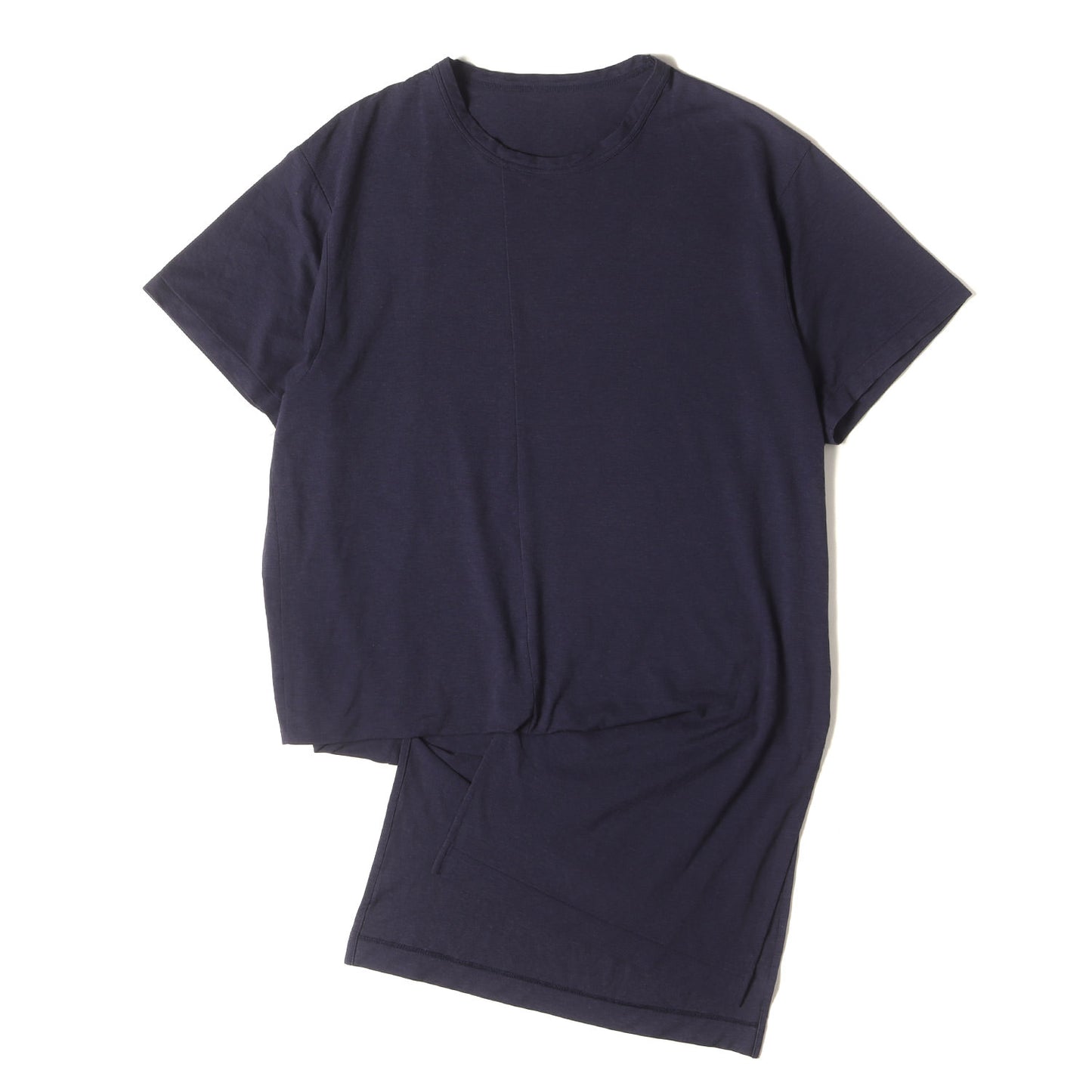 06SS ドレープ アシンメトリー バインダーネック Tシャツ (HR-T77-086) / POUR HOMME