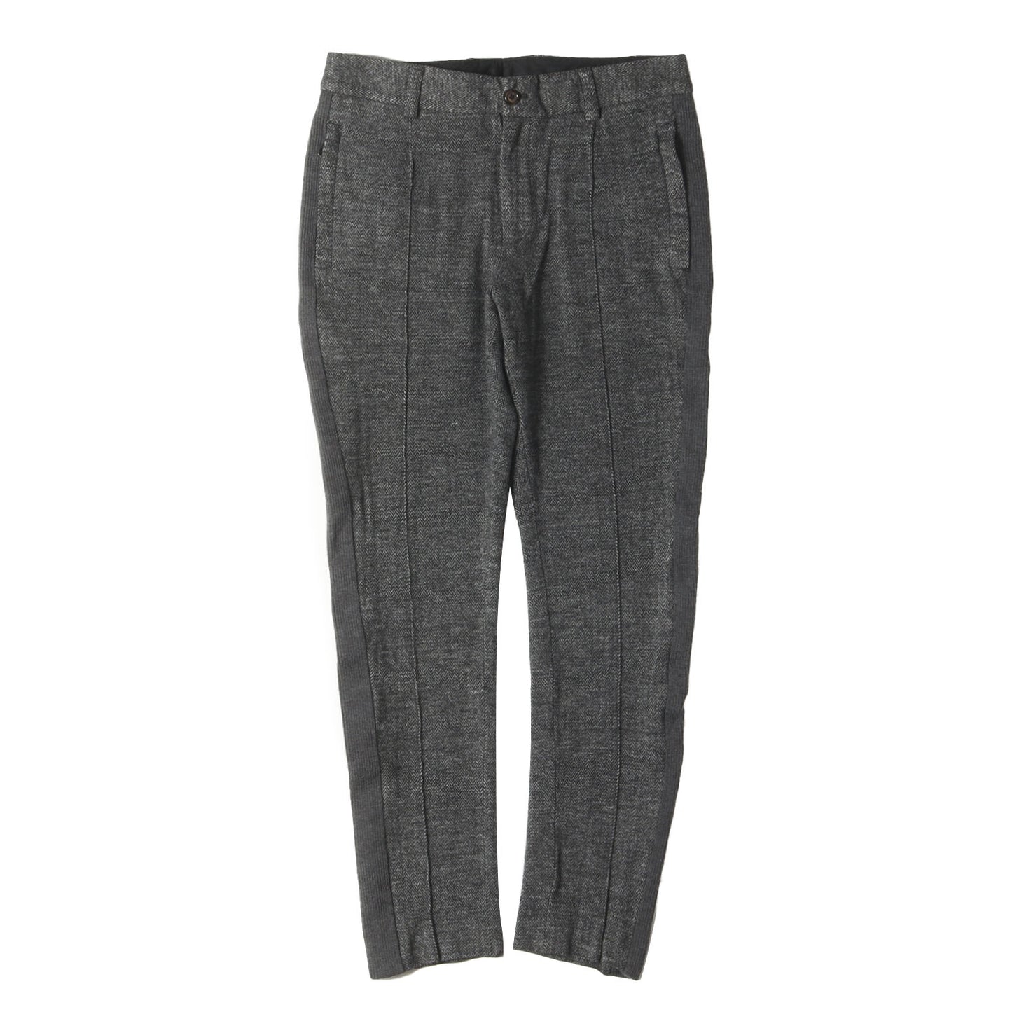 サイドライン ストレッチ ウールナイロン ヘリンボーン スラックス パンツ (GWL8AT FCGAE)