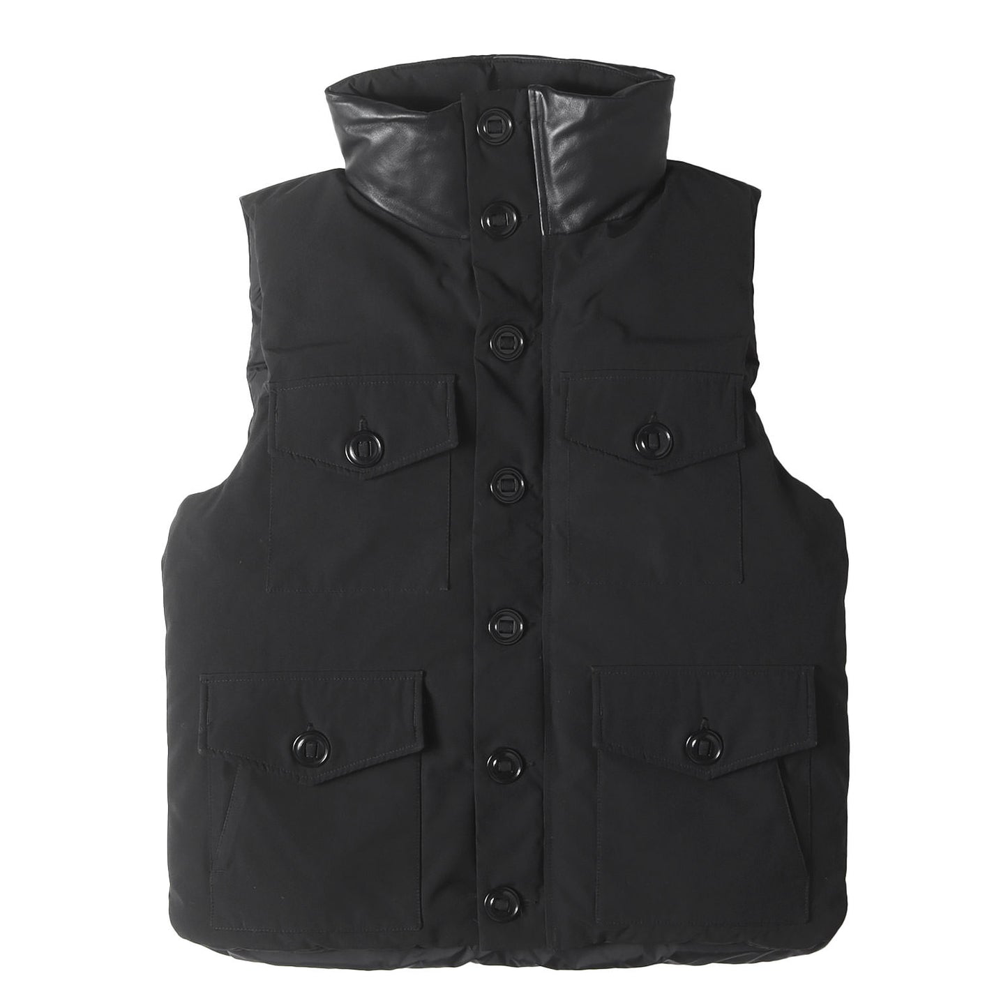 × UNITED ARROWS BEAUTY&YOUTH 別注 レザー ハイネック ダウンベスト (MONTREAL VEST 3434JML R)